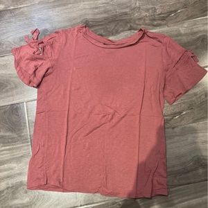 topshop pink t shirt with bows